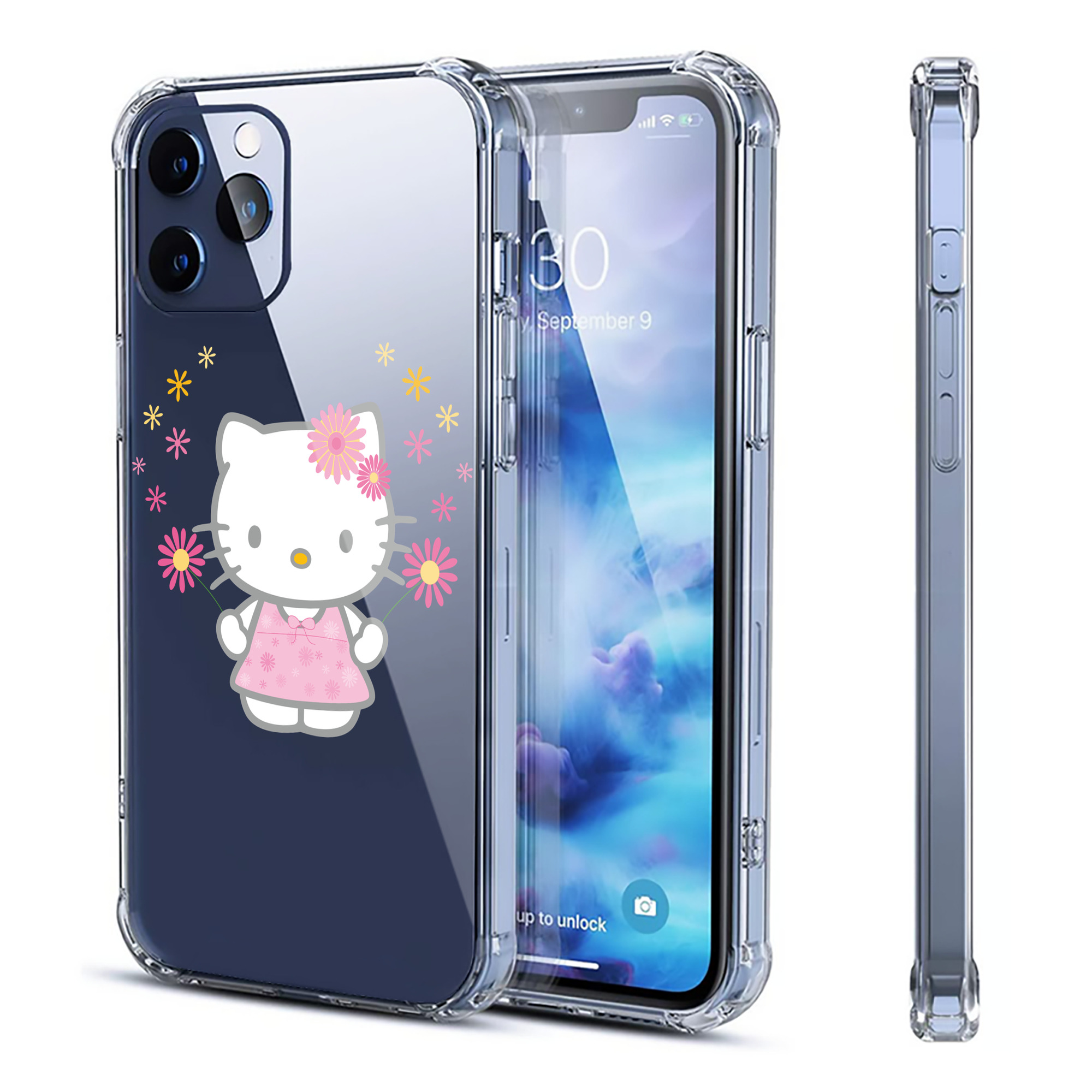 （画像用） Hello Kitty ハローキティ 【iPhone 12シリーズ対応】透明スマホケース（クリアソフトケース）